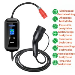 Highcharge lader m. app ip66 og ip 67 stik m. ac 30ma DC 6ma