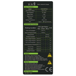 Highcharge 11kw lader IP65 -med ac 30ma DC 6ma beskyttelse