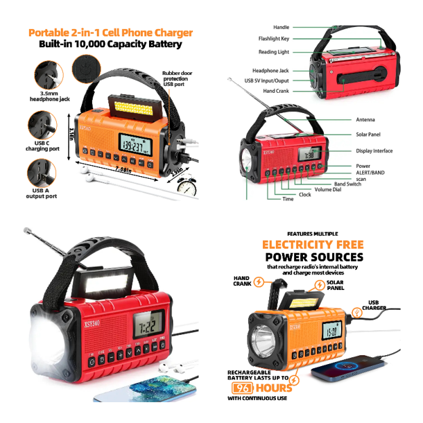 XSY340 Ndradio med powerbank